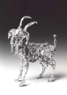 Ziege (Alufolie)  |  1991 |  H�he 14 cm